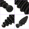 Brazilian Deep Wave Hair Bundles With Lace Frontal 3 Bundles With 13*4 Ear to Ear Lace Frontal