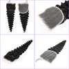 LeShine Hair Brazilian Deep Wave Human Hair 3 Bundles With 4*4 Lace Closure