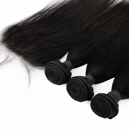 16 18 20 Straight Bundles With Closure Amazon Hot Sale Brazilian Straight Hair