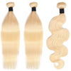 LeShine Hair Cuticle Aligned 613 Blonde Human Hair Bundle Straight Body Wave