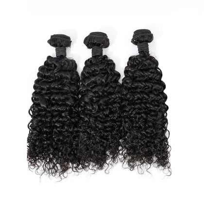 LeShine Hair Virgin Indian Curly 3 Bundles Human Hair Weave