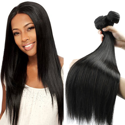 Straight Hair Bundles Natural Black Color 10-30 Inches