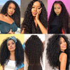 LeShine Peruvian Kinky Curly 3 Bundle Deals Unprocessed Human Hair Weave